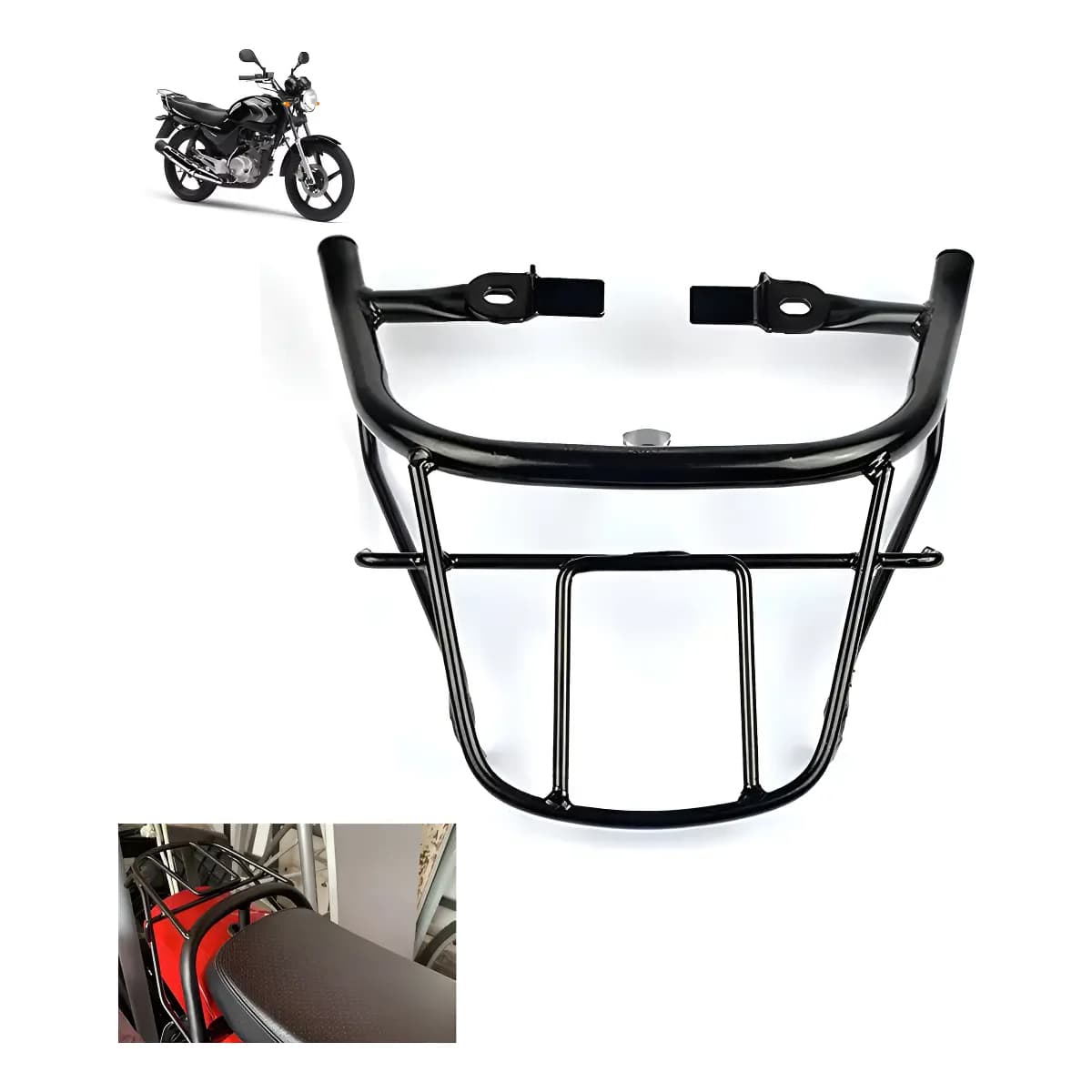 Parrilla trasera negra para Yamaha YBR125