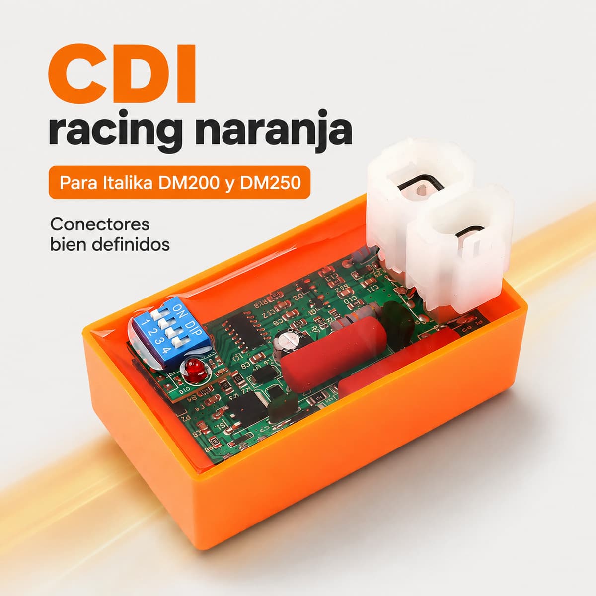 CDI racing naranja para Italika DM200/DM250