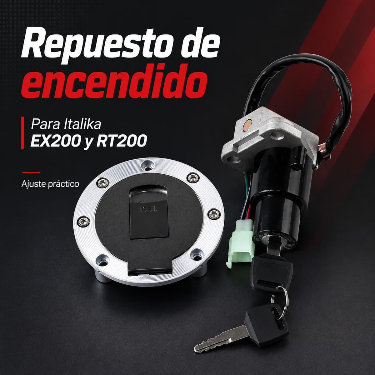 Switch de encendido para Italika EX200/RT200