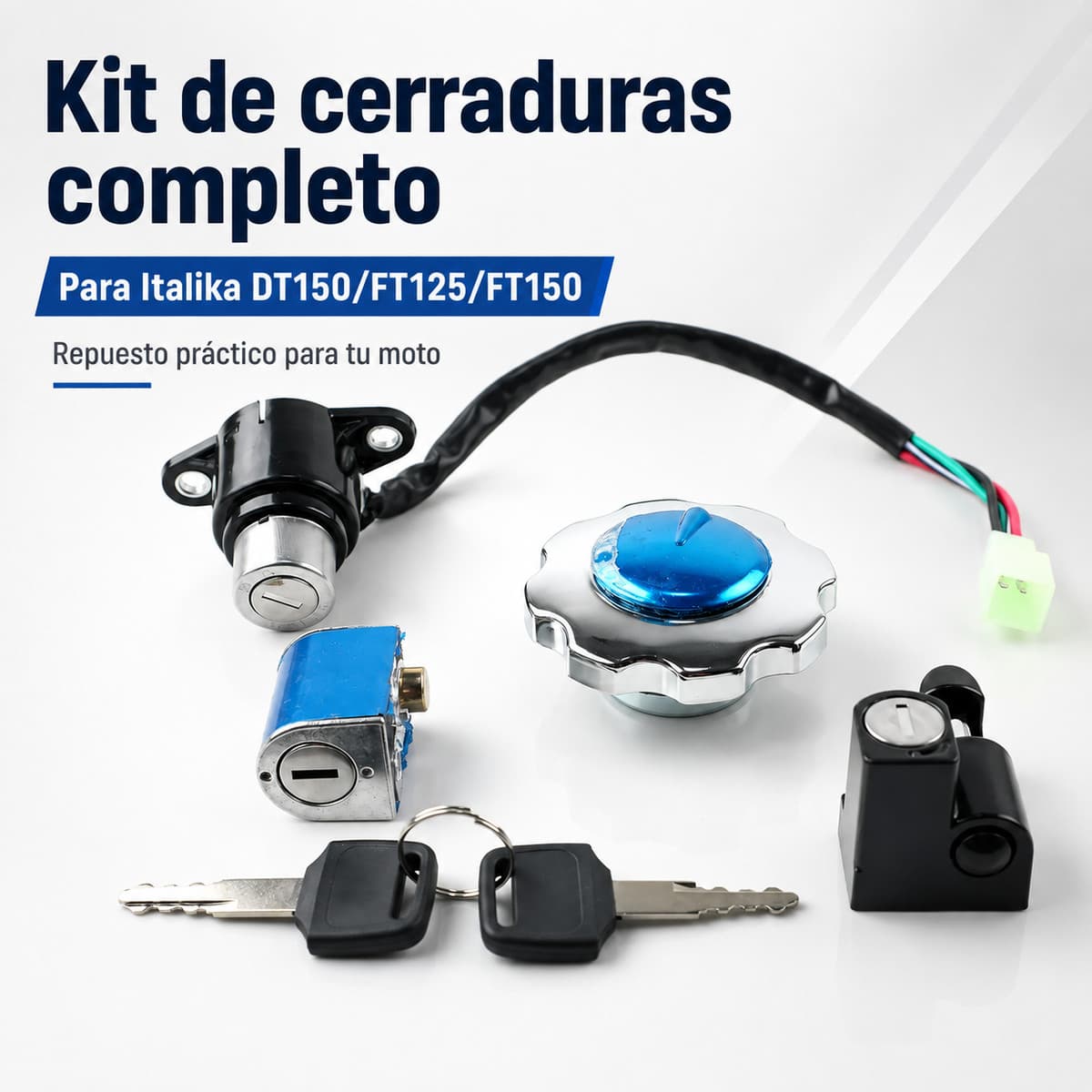 Kit de cerraduras para Italika DT150/FT125/FT150