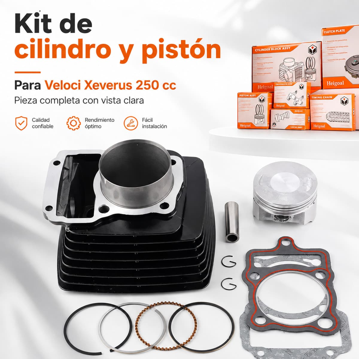 Kit de cilindro y piston para Veloci Xeverus 250