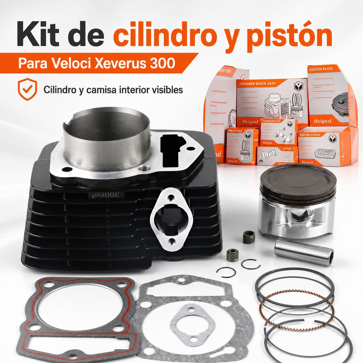 Kit de cilindro y piston para Veloci Xeverus 300
