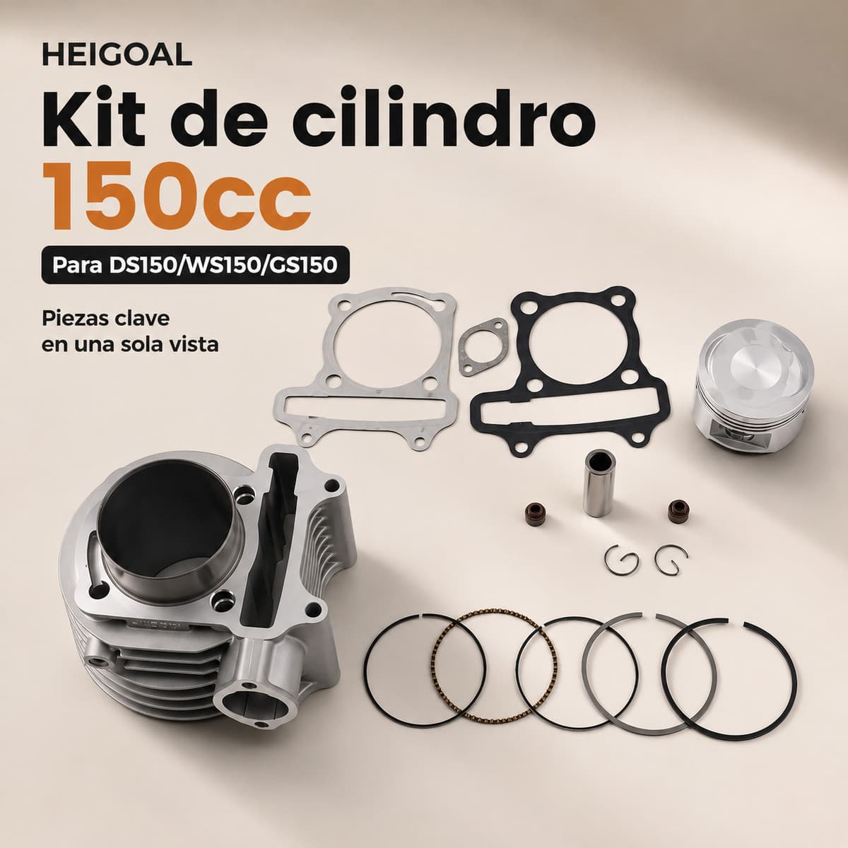 Kit de cilindro 150cc para DS150/WS150/GS150