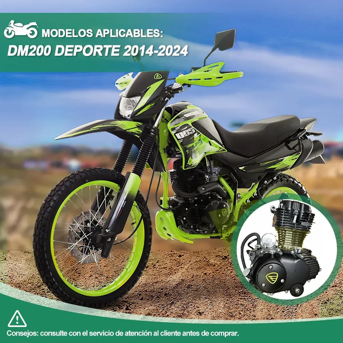 Kit De Cilindro Y Piston Para Italika Dm200 Dm 200 Sport 4