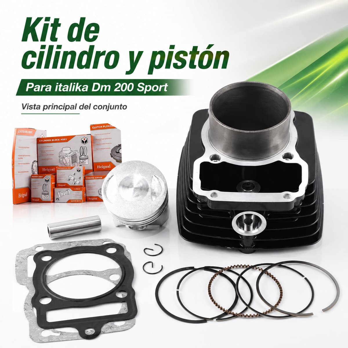 Kit De Cilindro Y Piston Para Italika Dm200 Dm 200 Sport