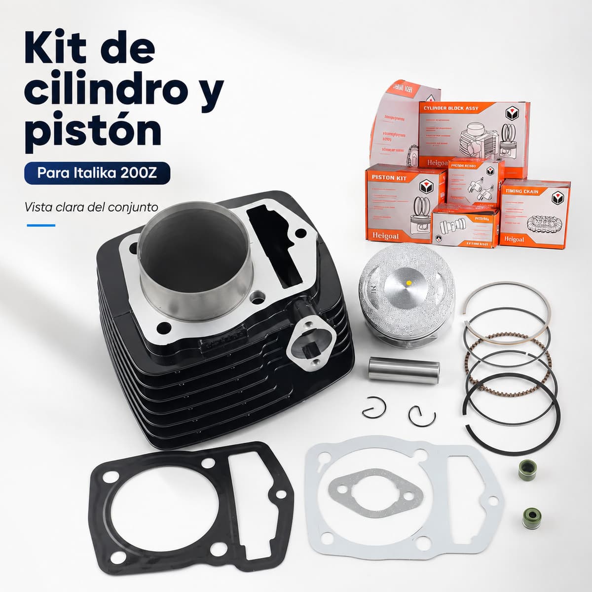 Kit de cilindro y piston para Italika 200Z