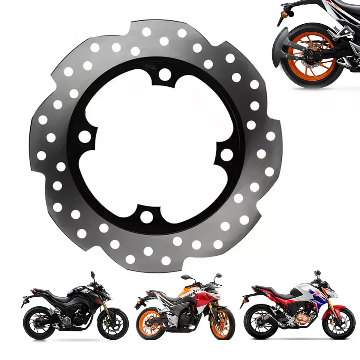 Disco De Freno Traseras Para Honda Cb190 Cb190r Cb 190 190r