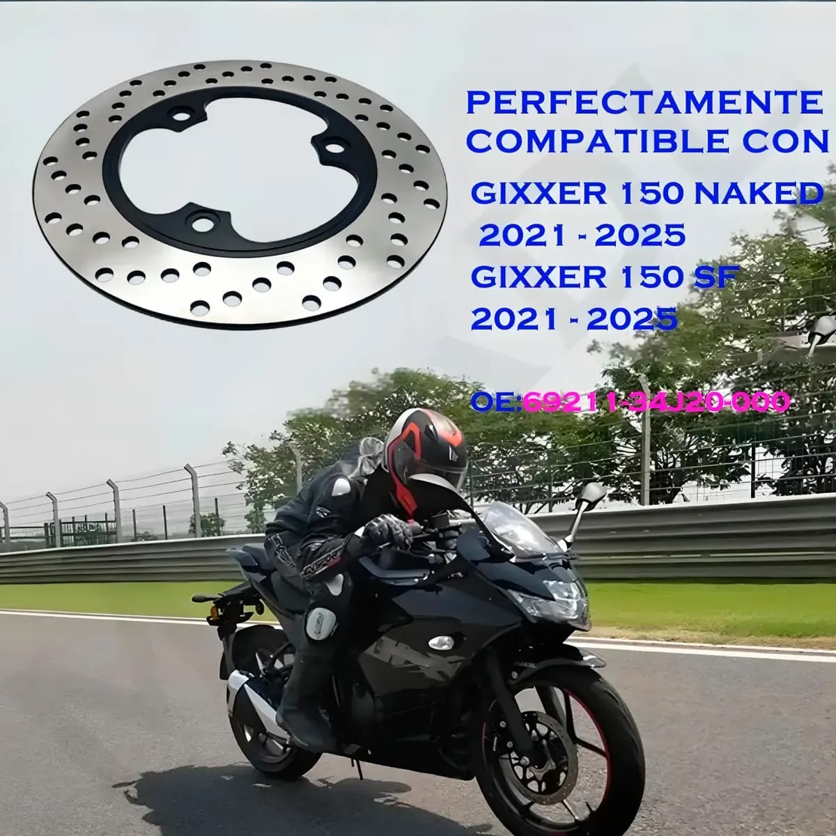 Disco De Freno Trasero Para Suzuki Gixxer150 Alta Calid 4