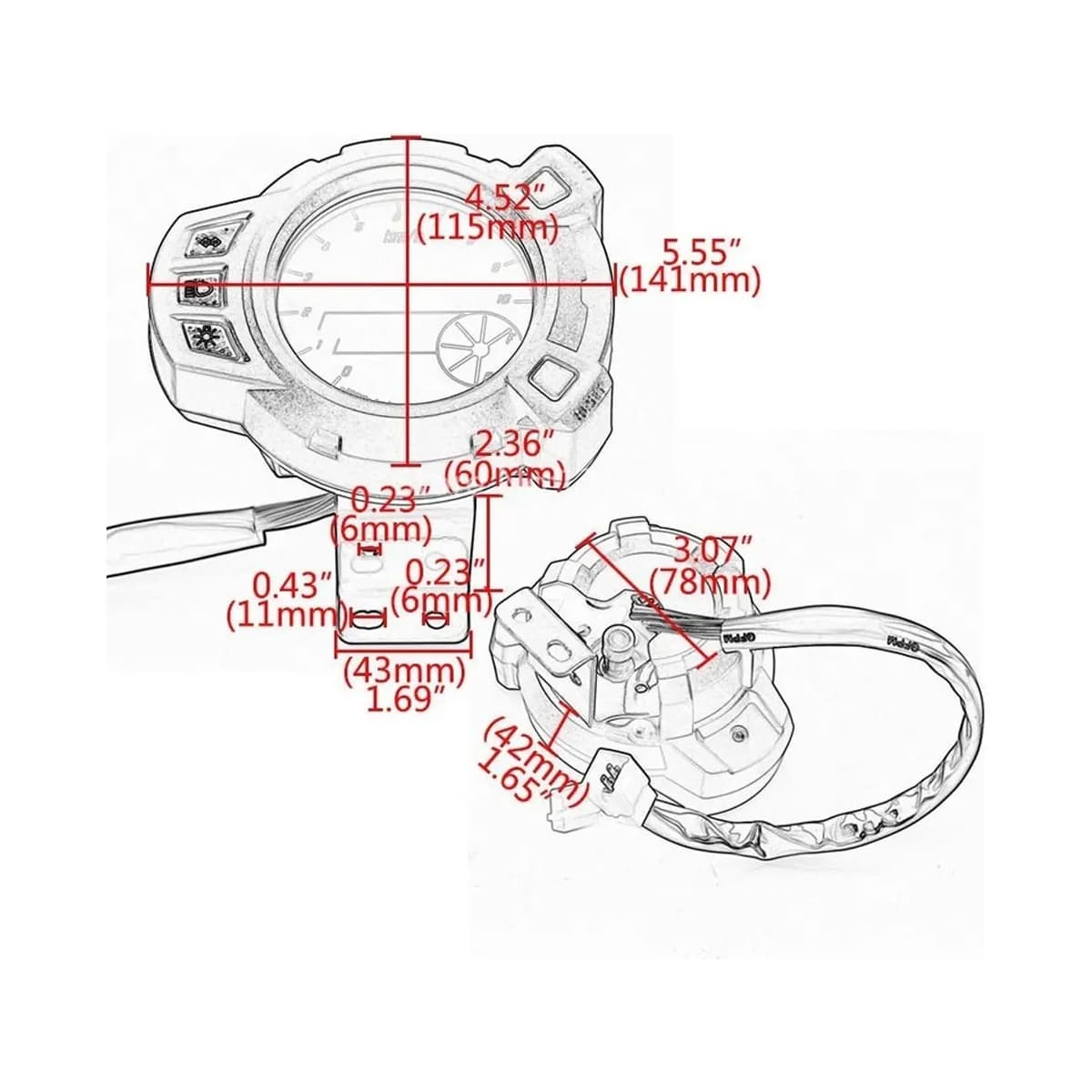 Tablero de instrumentos para Yamaha BWS125 3