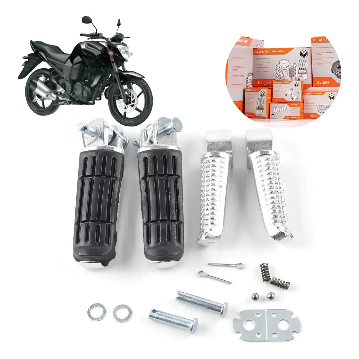 Par De Posapies Traseros Y Delanteros Para Yamaha Fz16 2.0