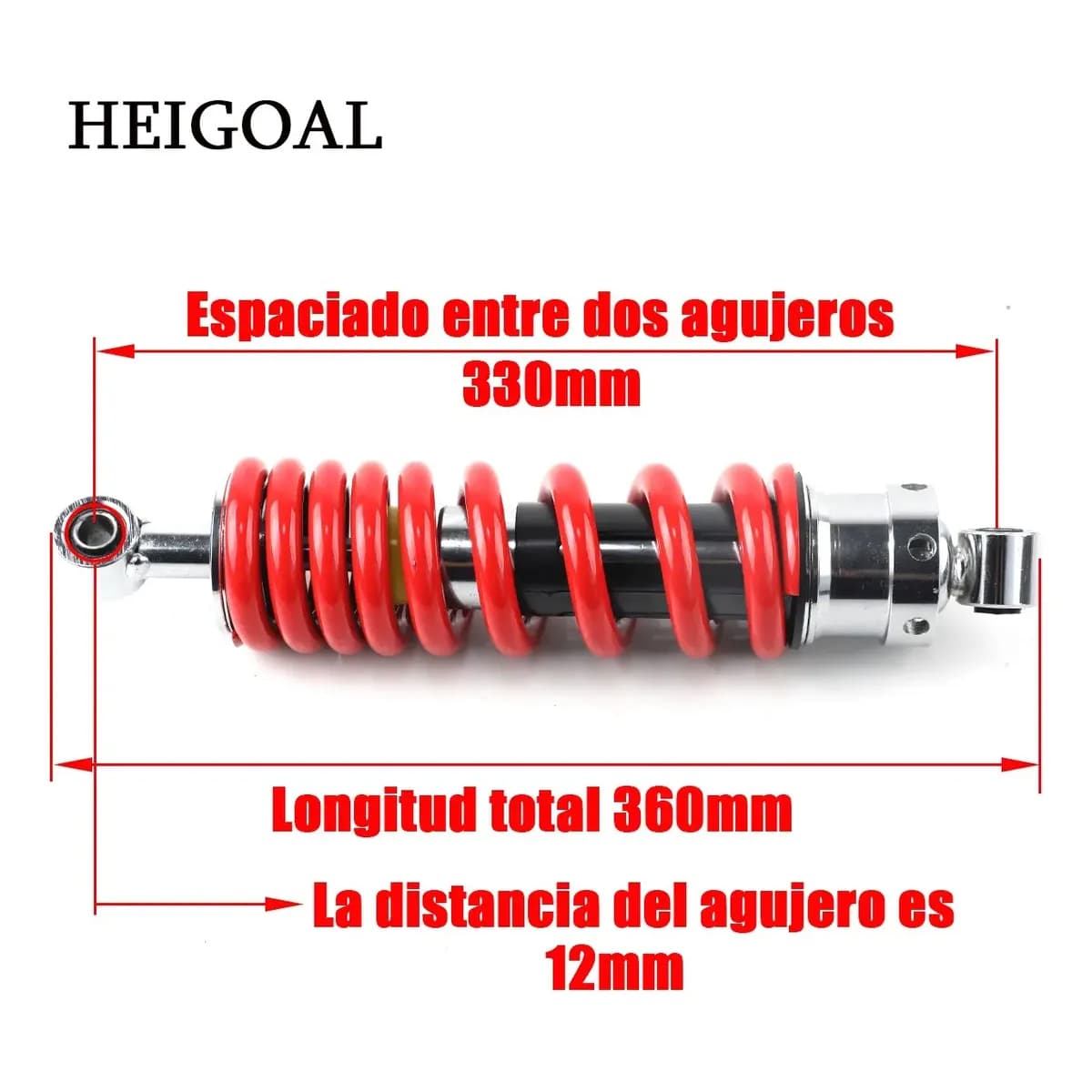 Amortiguador Trasero Para Moto Italika 250z 250sz Rojo 2