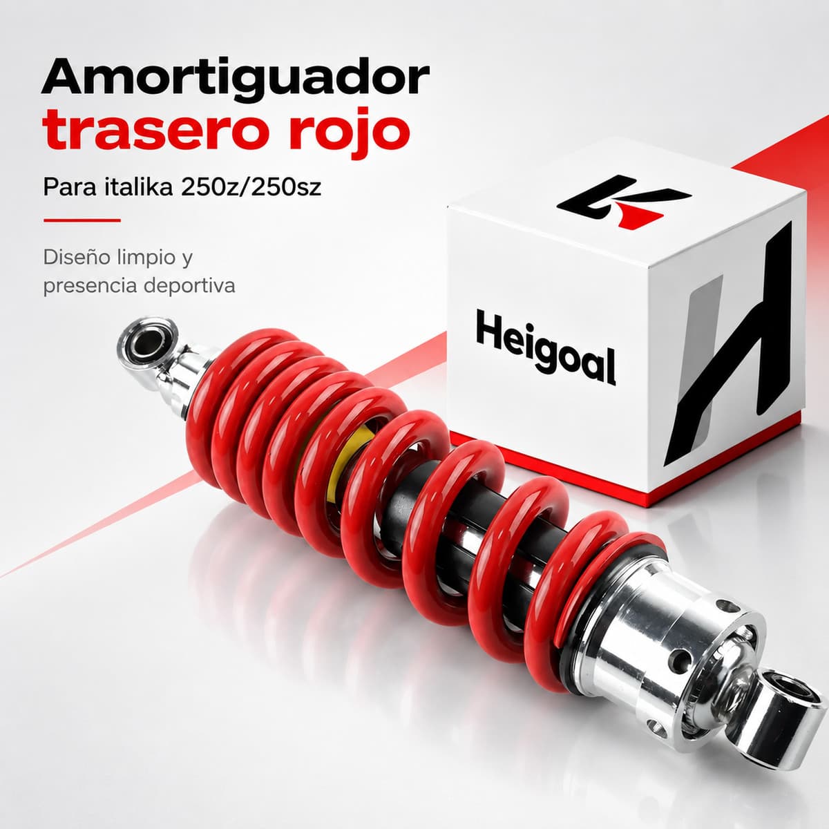 Amortiguador Trasero Para Moto Italika 250z 250sz Rojo