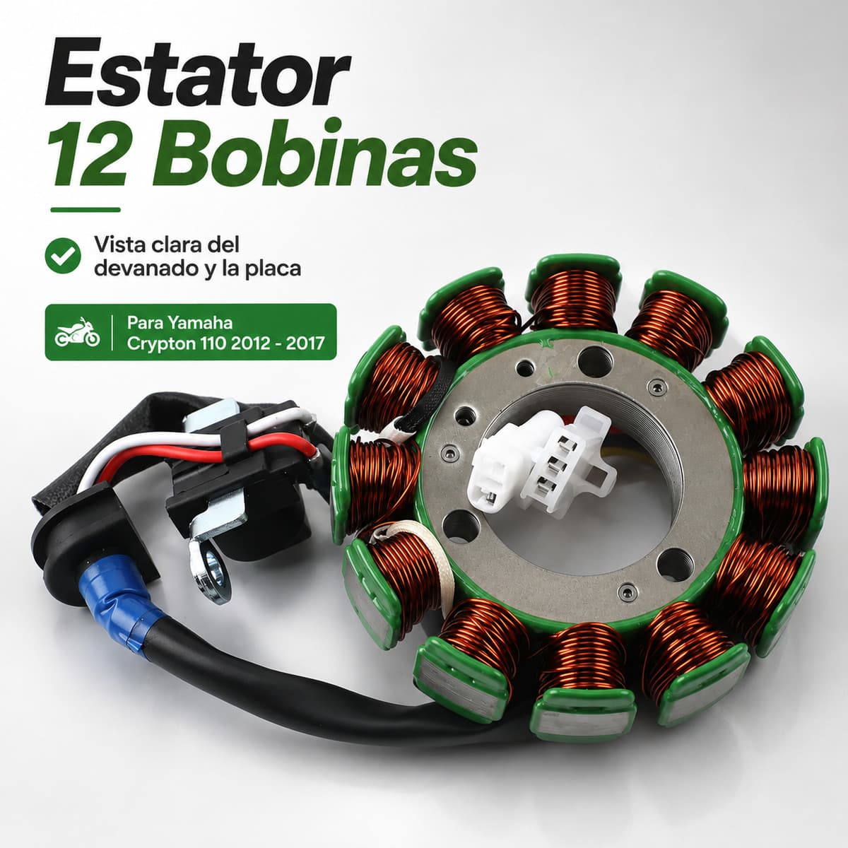 Estator 12 Bobinas Yamaha Crypton 110 2012 - 2017