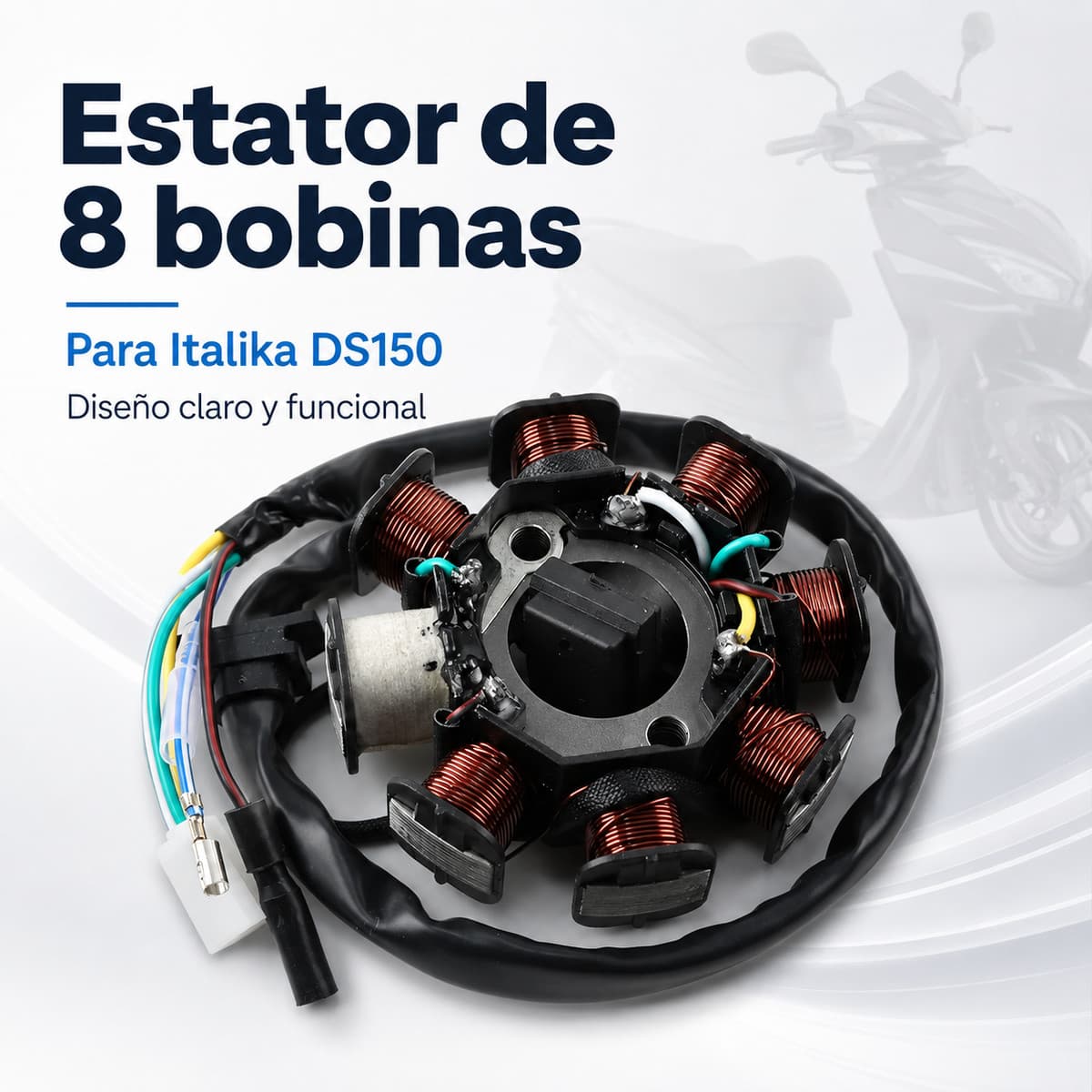 Estator de 8 bobinas para Italika DS150/XS150/GS150