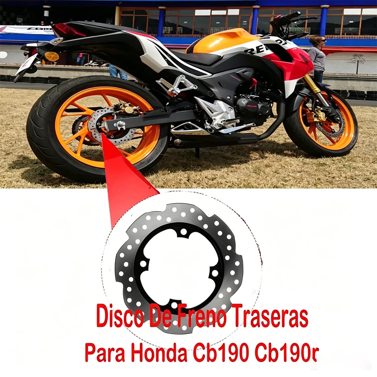Disco De Freno Traseras Para Honda Cb190 Cb190r Cb 190 190r 3