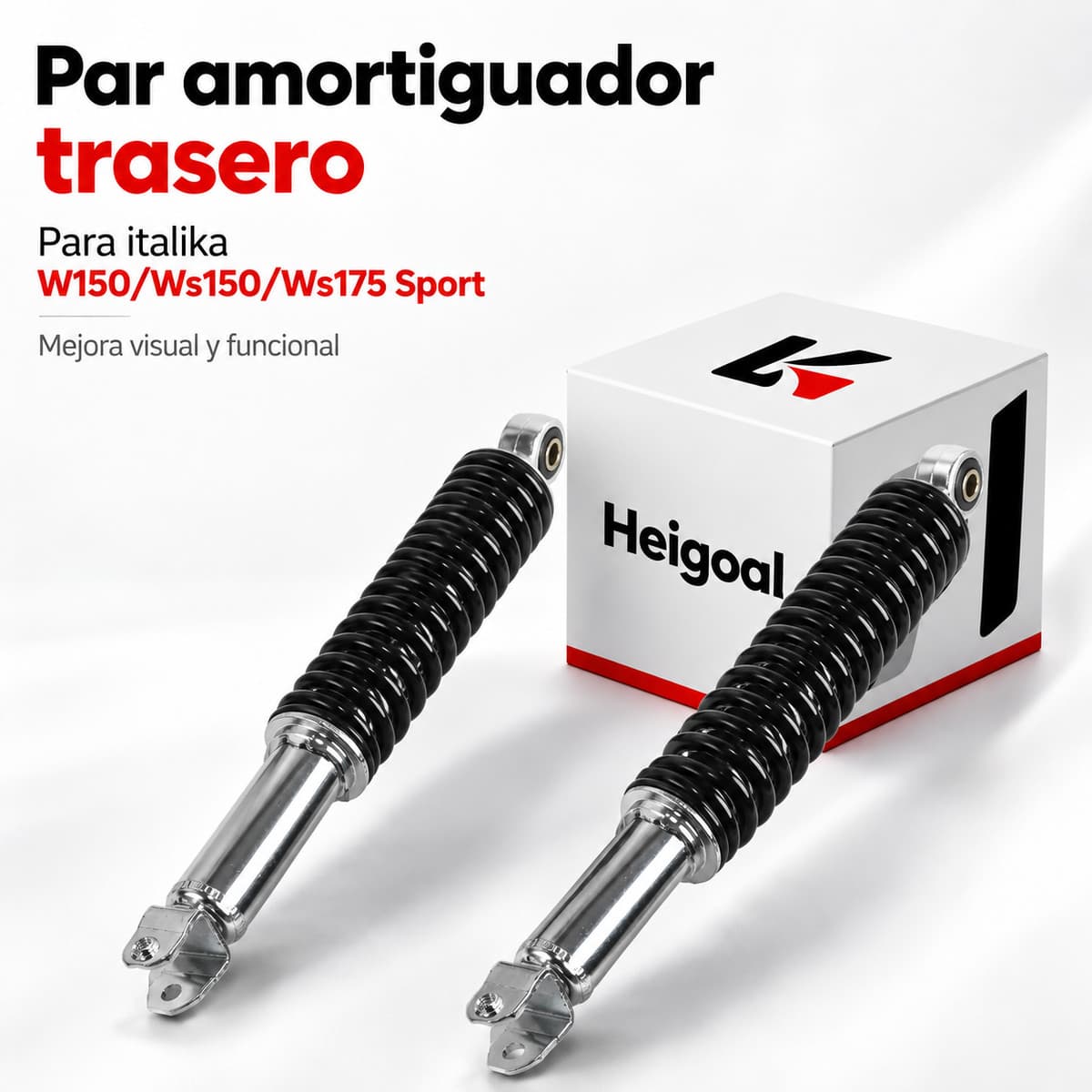 Par Amortiguador Trasero Para Italika W150 Ws150 Ws175 Sport
